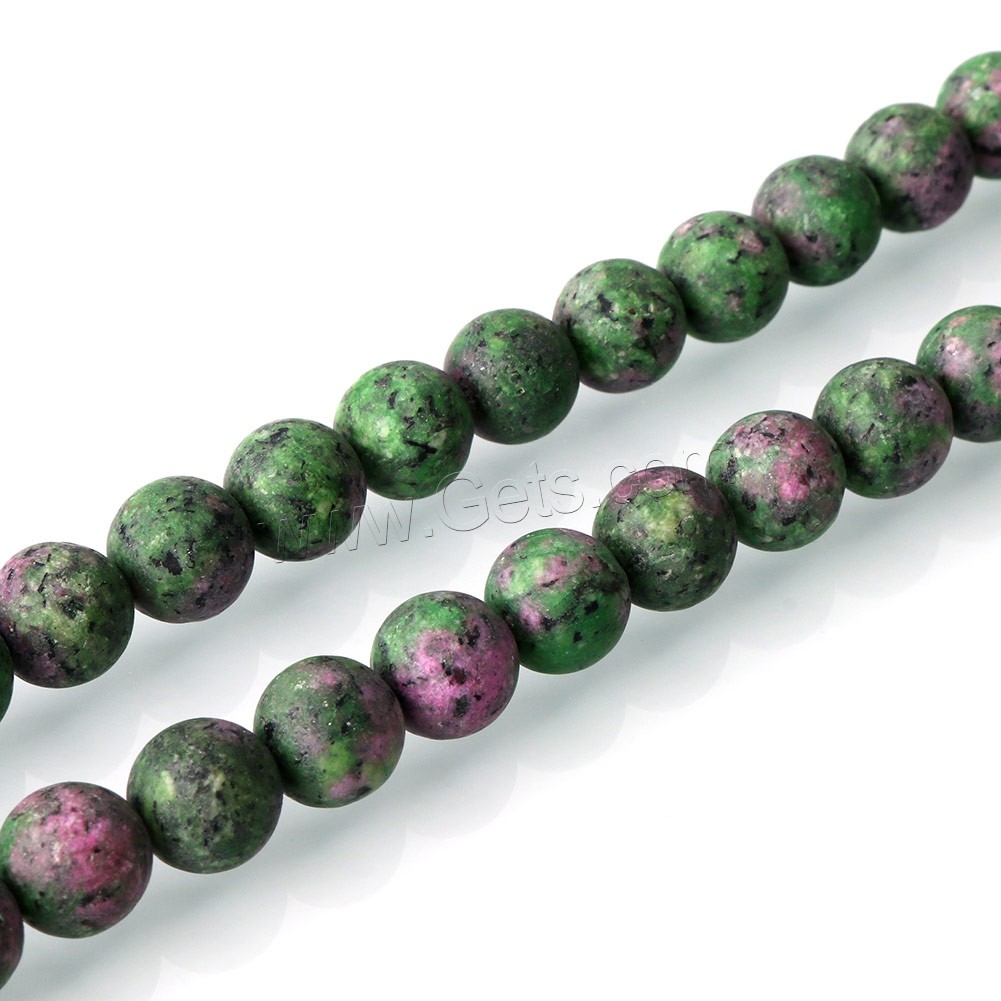 Ruby in Zoisite Beads, Round, different size for choice & frosted, Hole:Approx 0.5-1.5mm, Length:Approx 15 Inch, Sold By Strand