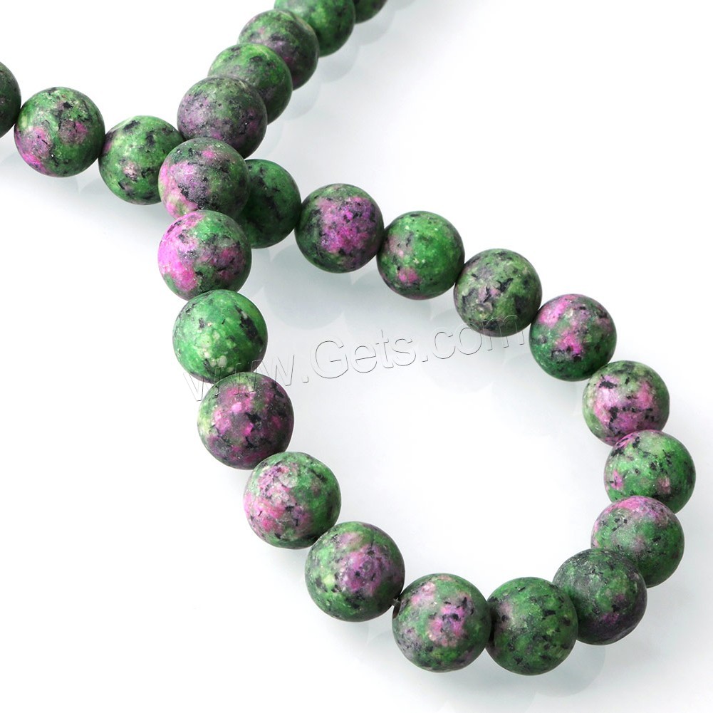Ruby in Zoisite Beads, Round, different size for choice & frosted, Hole:Approx 0.5-1.5mm, Length:Approx 15 Inch, Sold By Strand