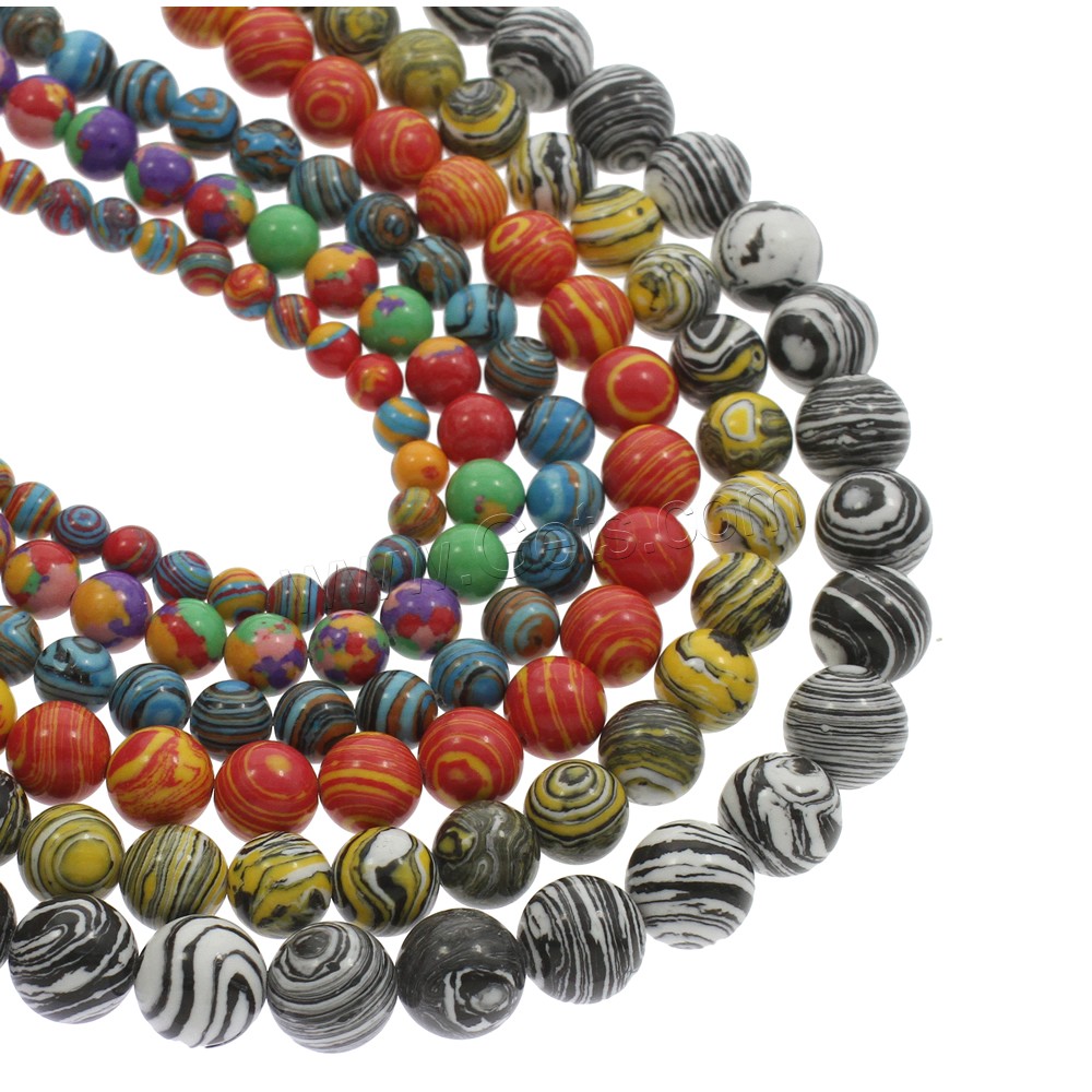 Mosaïque de perles Turquoise, Turquoise mosaïque, Rond, multifonctionnel & normes différentes pour le choix, plus de couleurs à choisir, Trou:Environ 1mm, Longueur:Environ 14.5 pouce, Vendu par brin