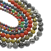 Mosaïque de perles Turquoise, Turquoise mosaïque, Rond, multifonctionnel & normes différentes pour le choix, plus de couleurs à choisir Environ 1mm Environ 14.5 pouce, Vendu par brin
