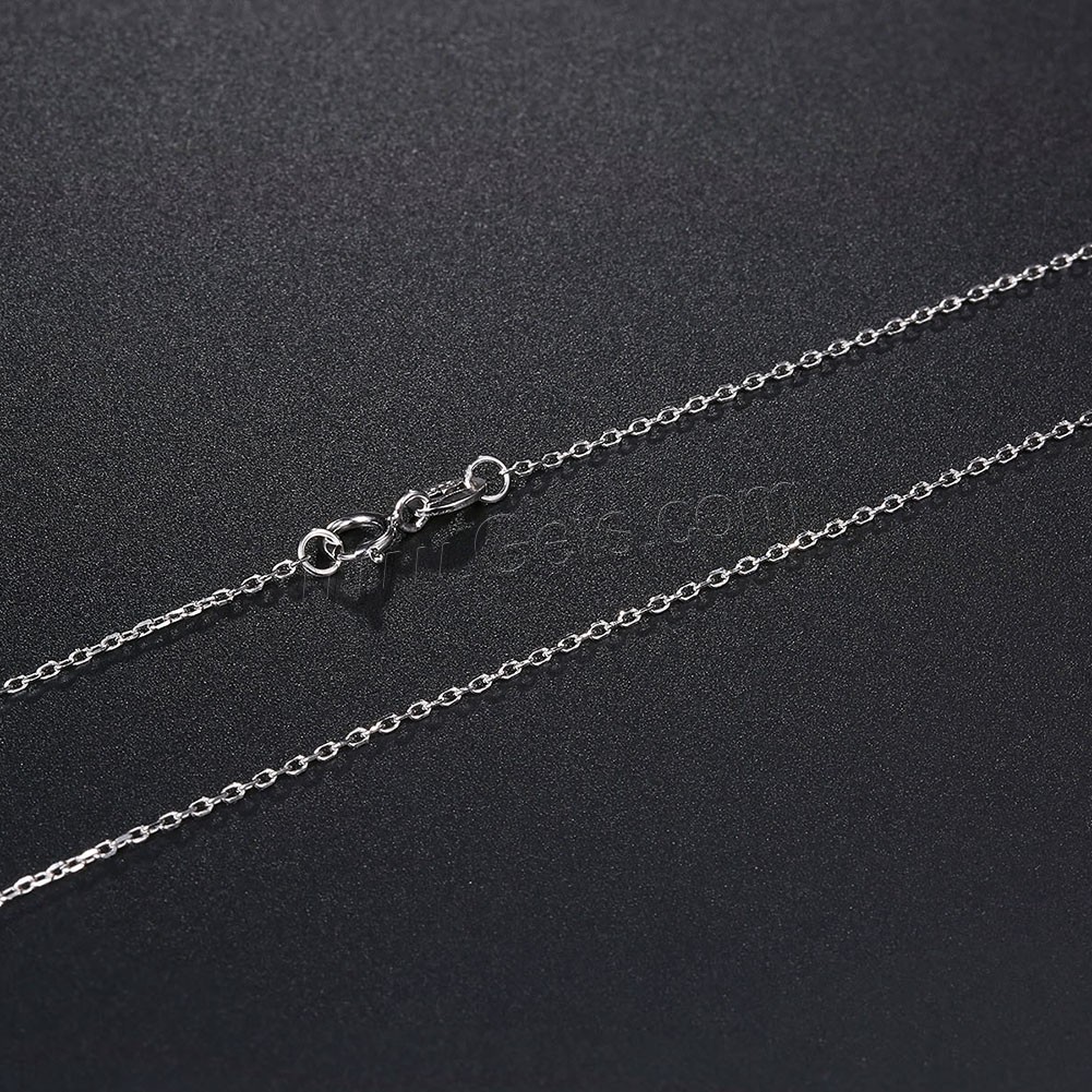 comeon® Jewelry Necklace, 925 Sterling Silver, different length for choice & oval chain & for woman, 0.50mm, Sold By Strand