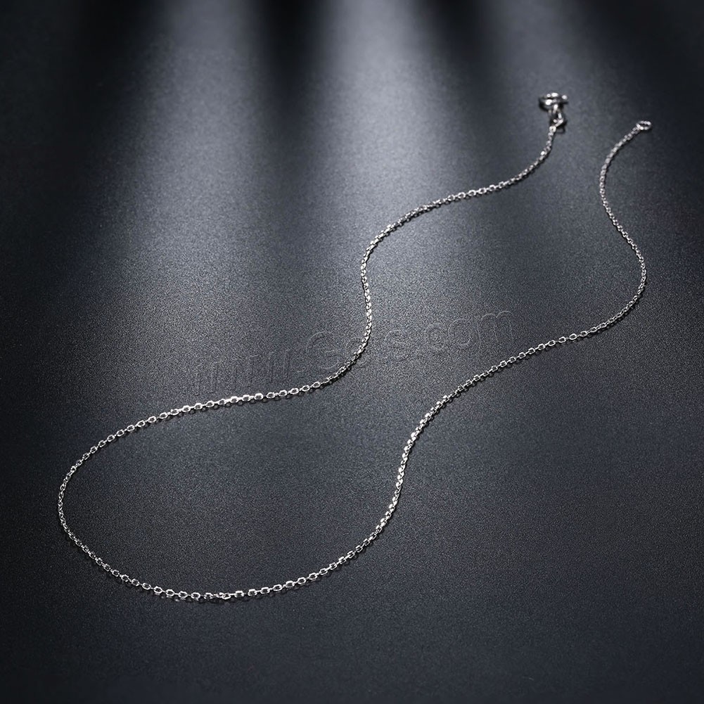 Collar joyería comeon®, plata de ley 925, longitud diferente para la opción & cadena oval & para mujer, 0.50mm, Vendido por Sarta