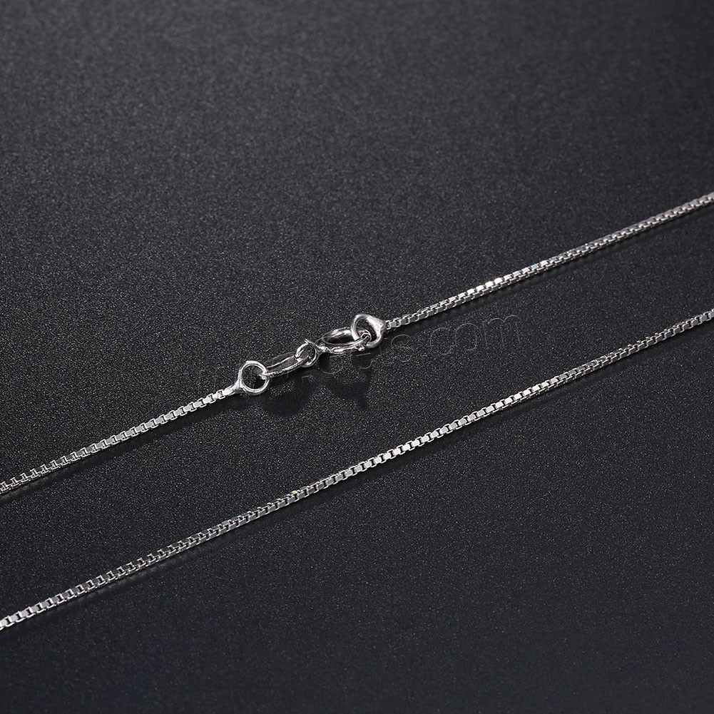 comeon® Jewelry Necklace, 925 Sterling Silver, different length for choice & box chain & for woman, 1mm, Sold By Strand