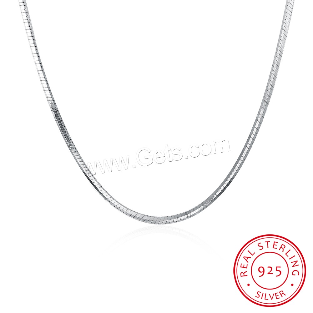 comeon® Jewelry Necklace, 925 Sterling Silver, different length for choice & snake chain, 1mm, Sold By Strand