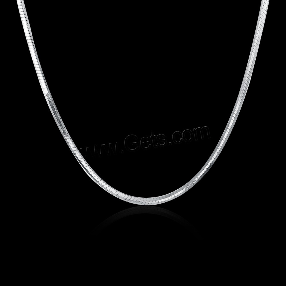 comeon® Jewelry Necklace, 925 Sterling Silver, different length for choice & snake chain, 1mm, Sold By Strand