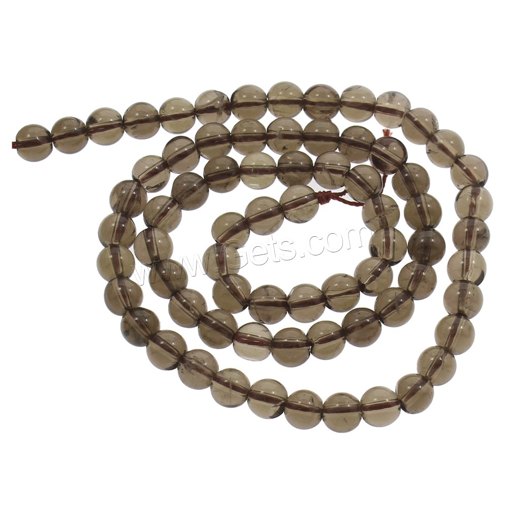Natural Smoky Quartz Beads, Round, different size for choice, Hole:Approx 1mm, Length:Approx 14.5 Inch, Sold By Strand