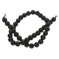 Glass Beads, Round & smooth, black Approx 1mm Approx 14.5 Inch 
