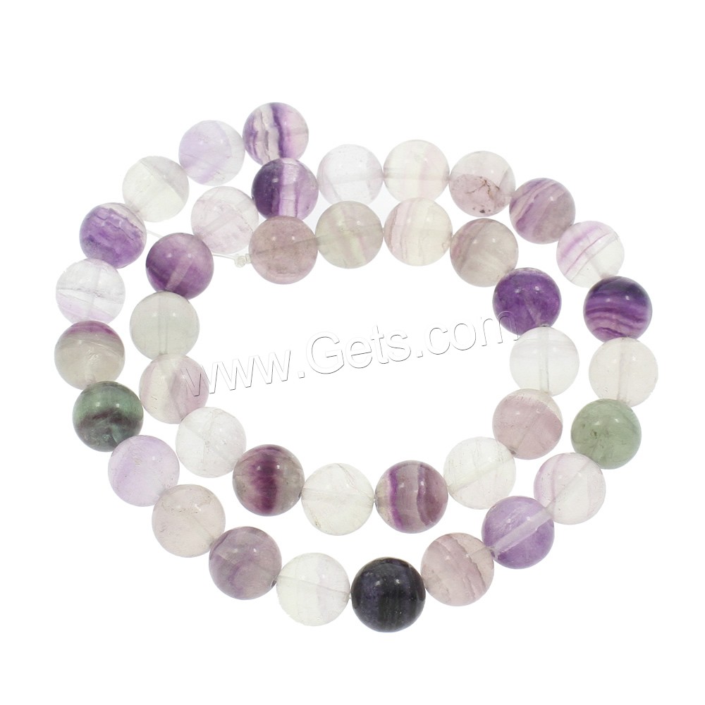 Purple Fluorite Beads, Round, different size for choice, Hole:Approx 1mm, Length:Approx 14.5 Inch, Sold By Strand