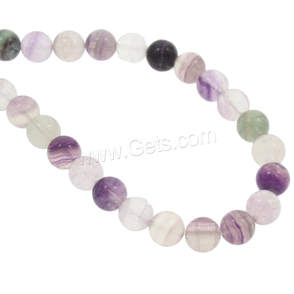 Purple Fluorite Beads, Round, different size for choice, Hole:Approx 1mm, Length:Approx 14.5 Inch, Sold By Strand