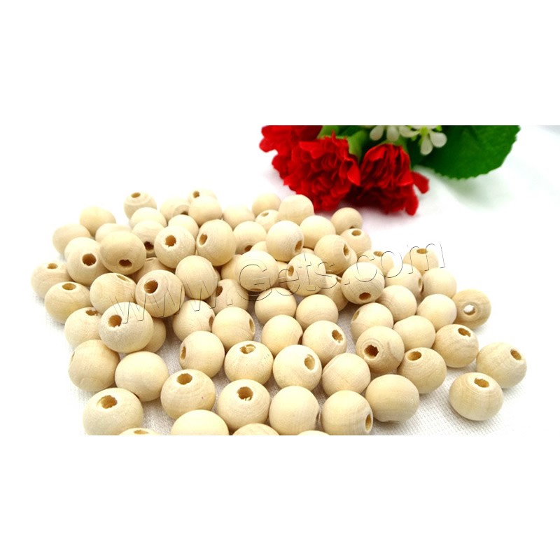 Original Wood Beads, Round, different size for choice, Hole:Approx 1.5mm, Sold By Bag