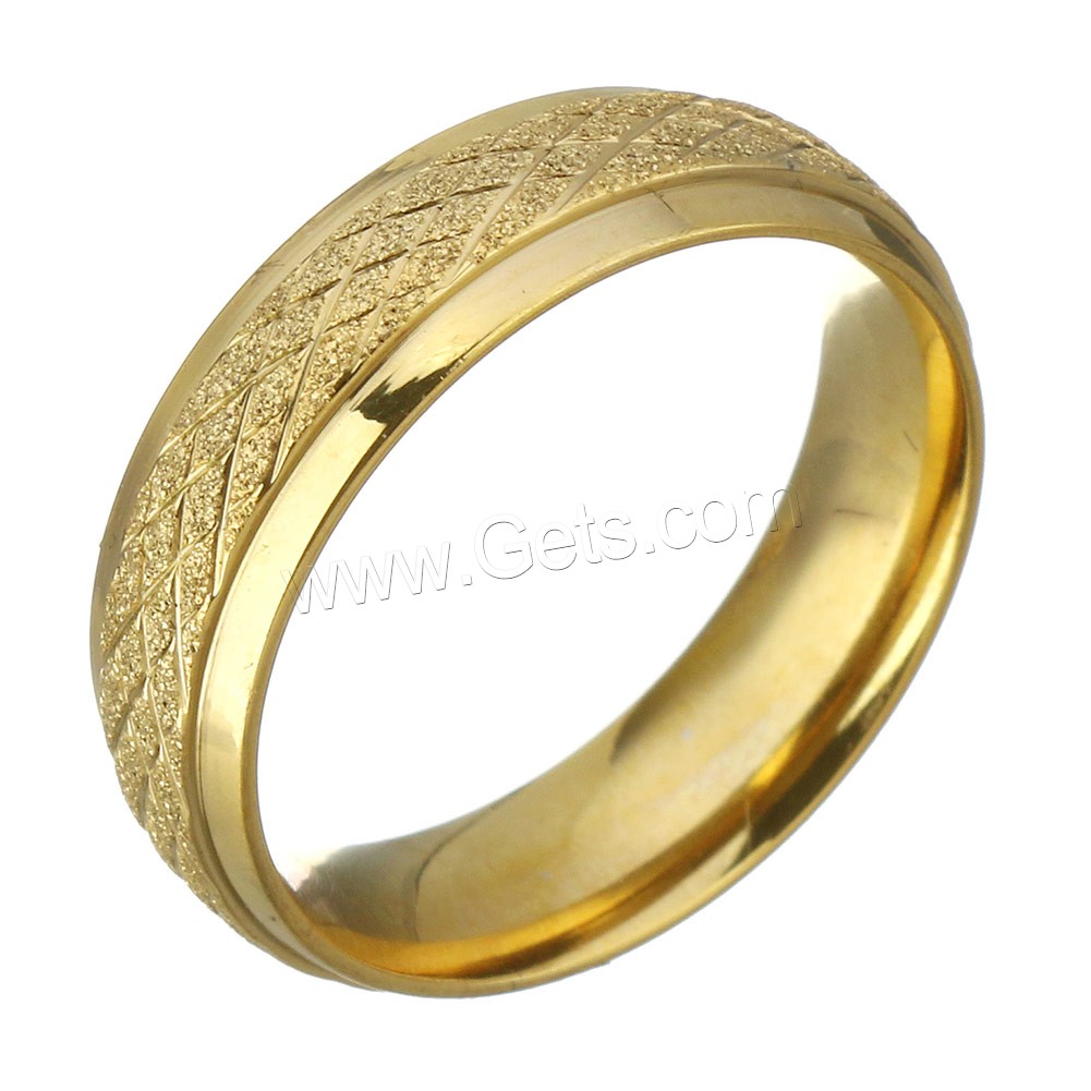 Stainless Steel Finger Ring, gold color plated, flower cut & different size for choice & different styles for choice & for woman & stardust, 6mm, Sold By PC