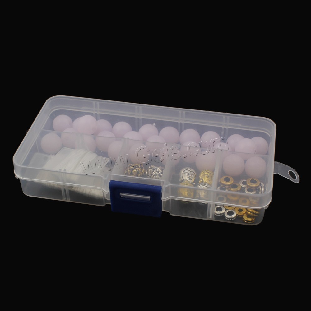 Piedras preciosas Pulsera DIY, con Caja de plástico, Esférico, diferentes materiales para la opción & diverso tamaño para la opción, Vendido por Caja
