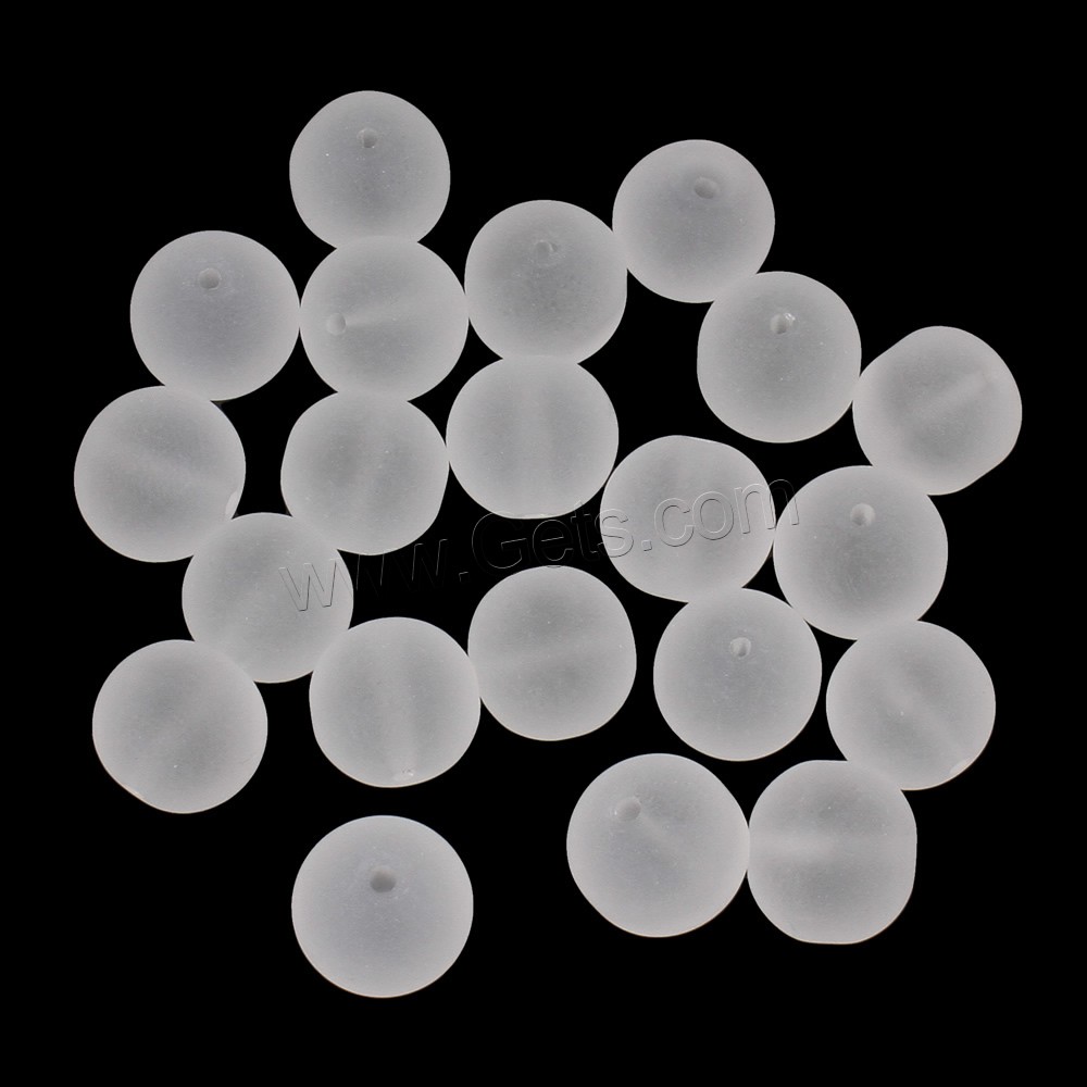 Glass Beads, Flat Round, different size for choice & frosted, 10PCs/Bag, Sold By Bag