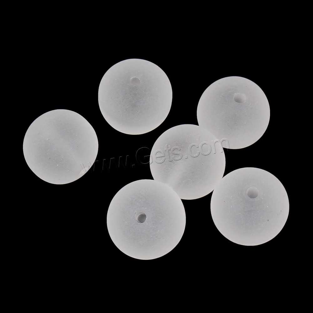 Glass Beads, Flat Round, different size for choice & frosted, 10PCs/Bag, Sold By Bag