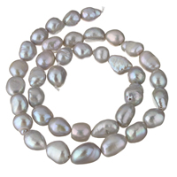 Baroque Cultured Freshwater Pearl Beads, Keshi, natural, grey, 8-9mm Approx 0.8mm Approx 15.5 Inch 