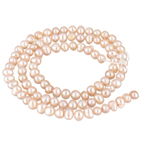 Potato Cultured Freshwater Pearl Beads, natural, pink, 4-5mm Approx 0.8mm Approx 15 Inch 