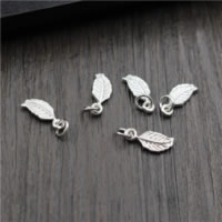 Sterling Silver Leaf Pendants, 925 Sterling Silver Approx 2mm 