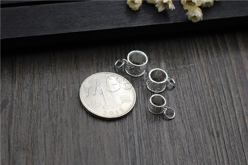 серебряный бисер кулона, Серебро 925 пробы, разный размер для выбора, отверстие:Приблизительно 2-3mm, продается PC