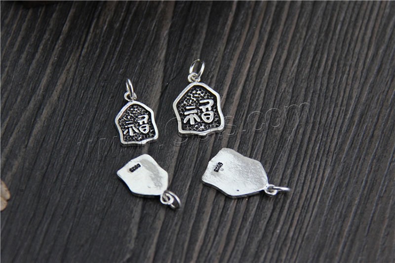 Thailand Sterling Silver Pendants, different size for choice, Hole:Approx 2mm, Sold By PC