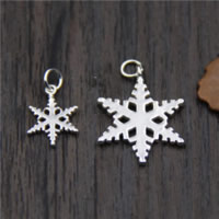 Sterling Silver Pendants, 925 Sterling Silver, Snowflake Approx 1mm 