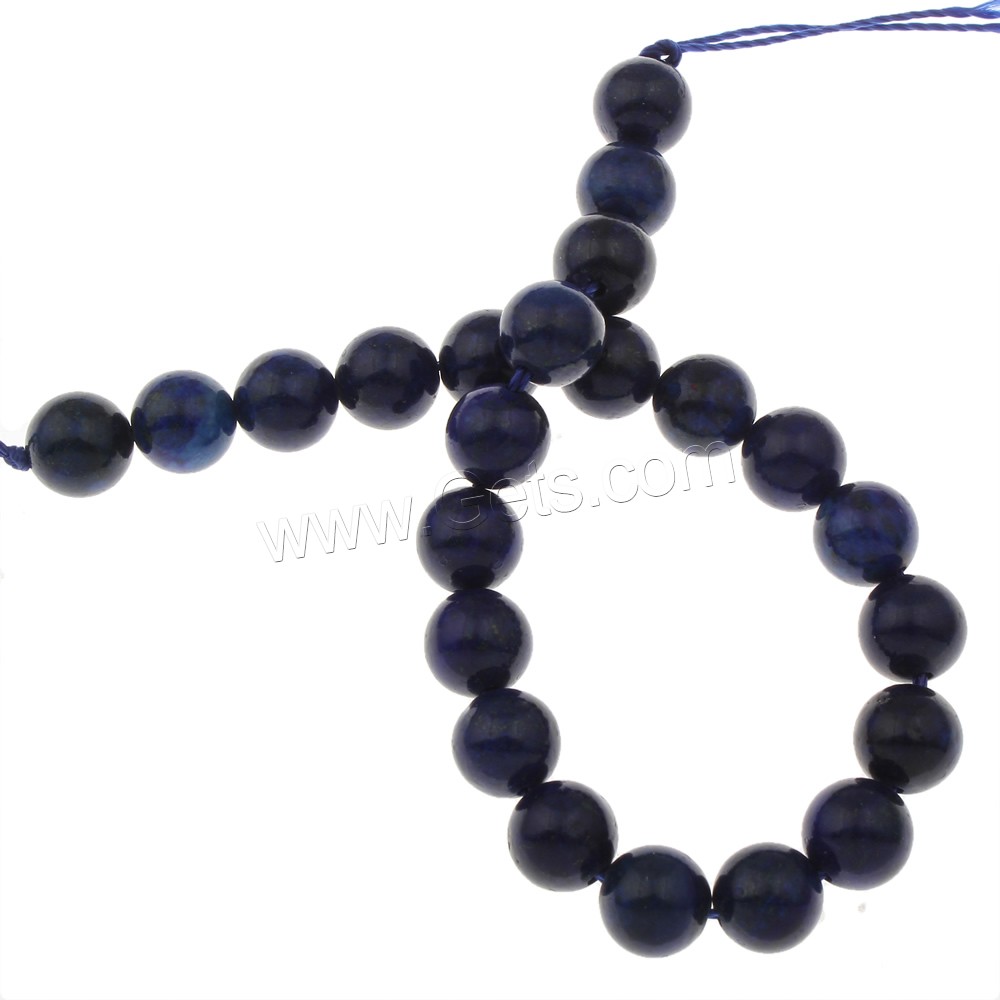 Synthetische Lapis Lazuli Perlen, synthetischer Lapis, rund, unterschiedliche Länge der Wahl & verschiedene Größen vorhanden, Bohrung:ca. 1mm, verkauft von Strang