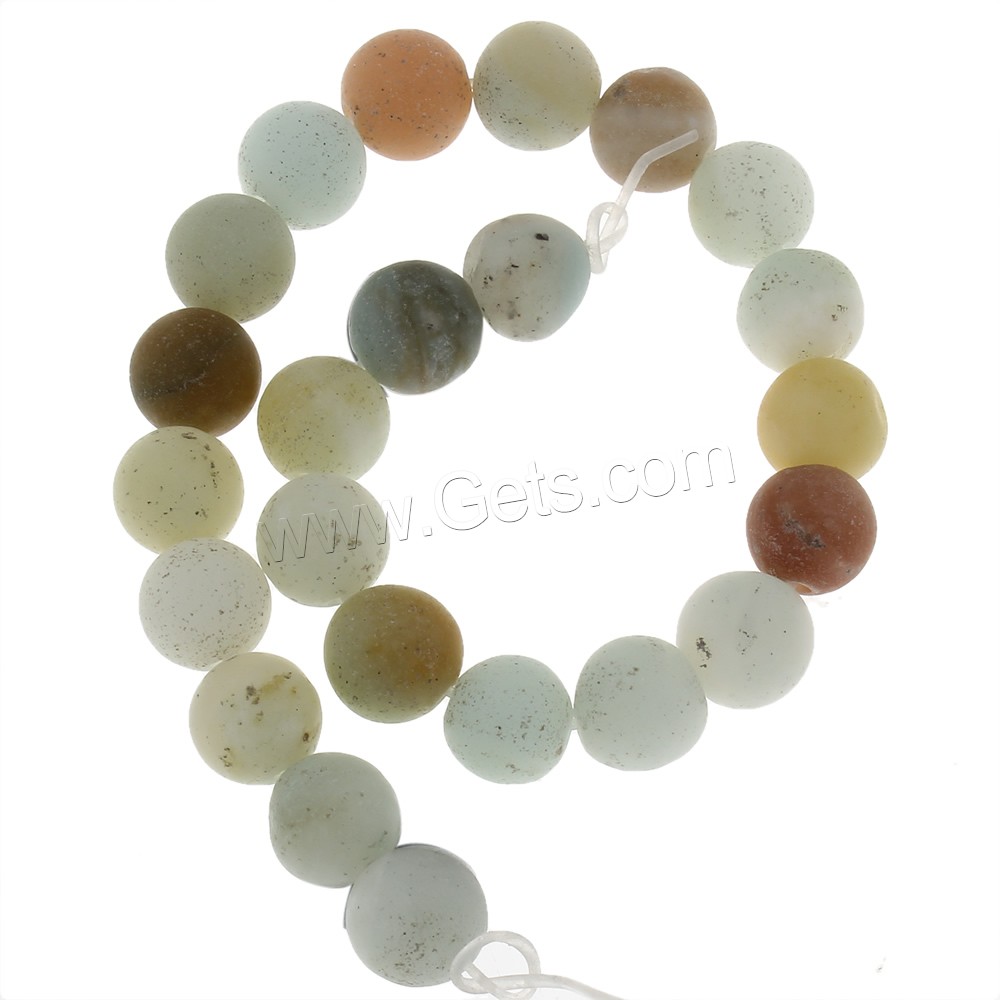 Amazonite Beads, Round, different length for choice & different size for choice & frosted, Hole:Approx 1mm, Sold By Strand