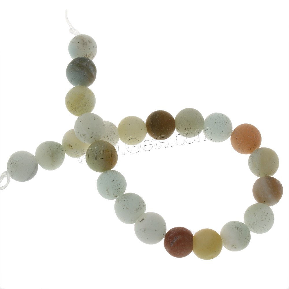Amazonite Beads, Round, different length for choice & different size for choice & frosted, Hole:Approx 1mm, Sold By Strand