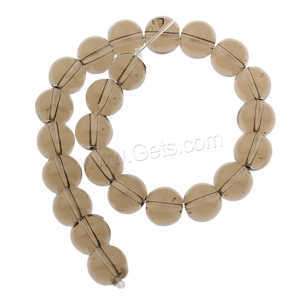 Translucent Glass Beads, Round, different length for choice & different size for choice, tan, Hole:Approx 1mm, Sold By Strand
