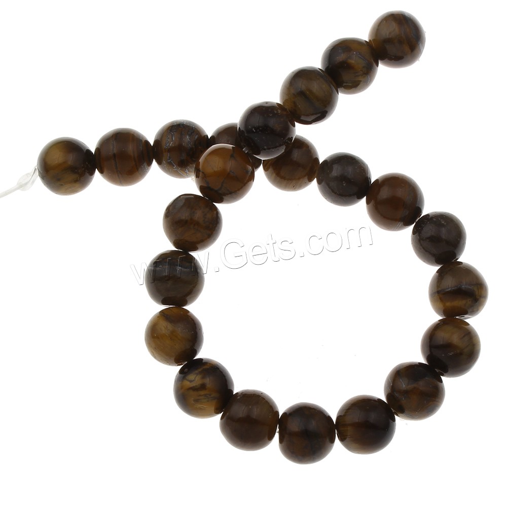 Tiger Eye Beads, Round, different length for choice & different size for choice, Hole:Approx 1mm, Sold By Strand