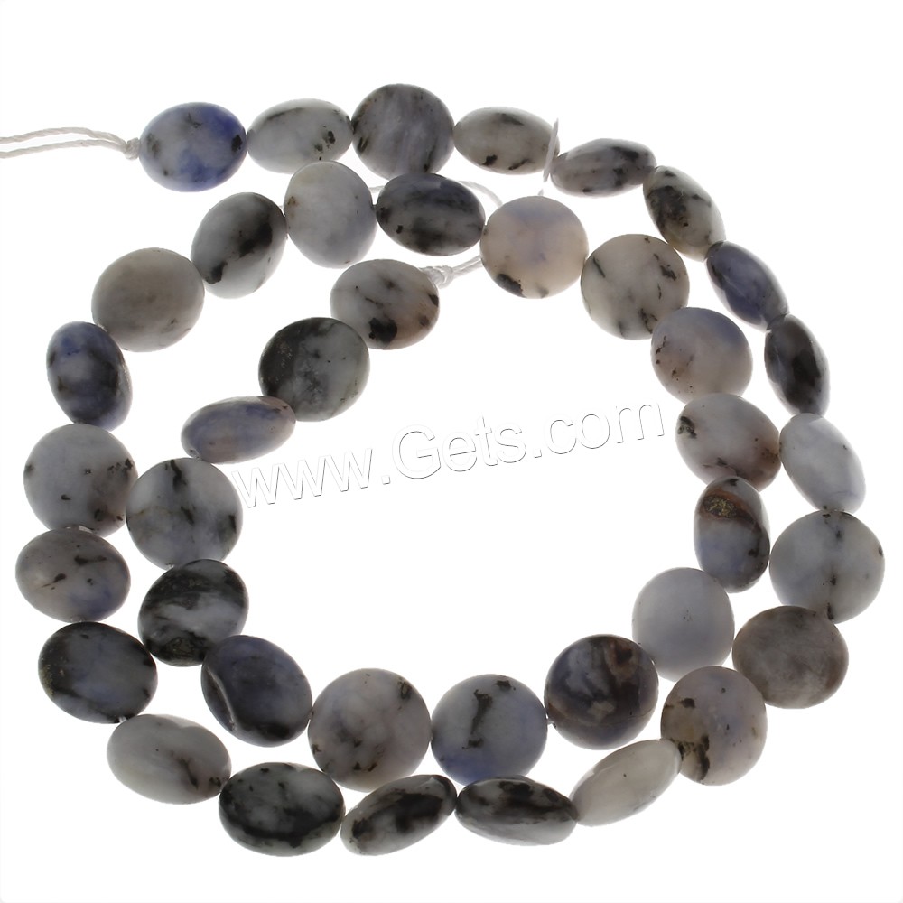 Natural Blue Agate Beads, Flat Round, different size for choice, Hole:Approx 1mm, Length:Approx 15 Inch, Sold By Strand