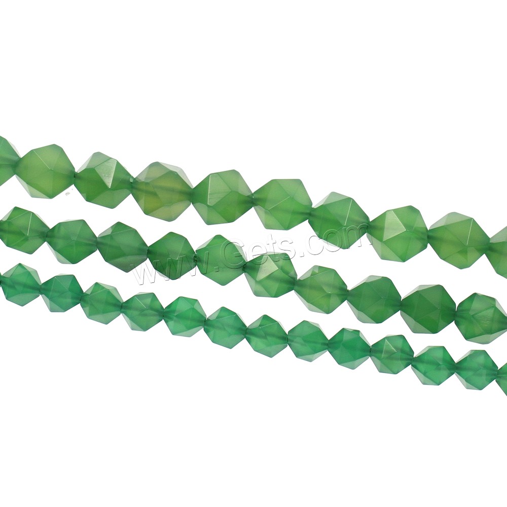 Abalorios de Ágata Verde, diverso tamaño para la opción, agujero:aproximado 1mm, longitud:aproximado 15.5 Inch, Vendido por Sarta