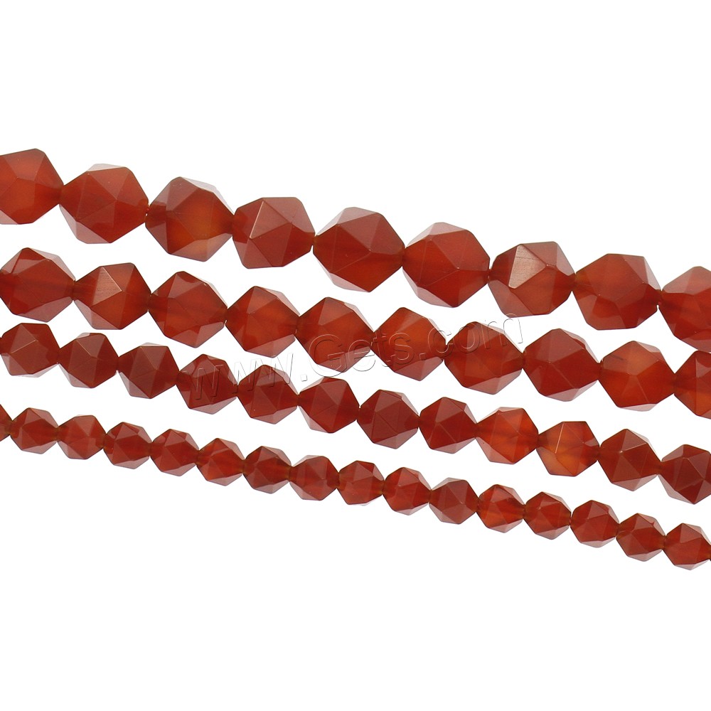 Abalorios de Ágata Roja, diverso tamaño para la opción, agujero:aproximado 1mm, longitud:aproximado 15.5 Inch, Vendido por Sarta