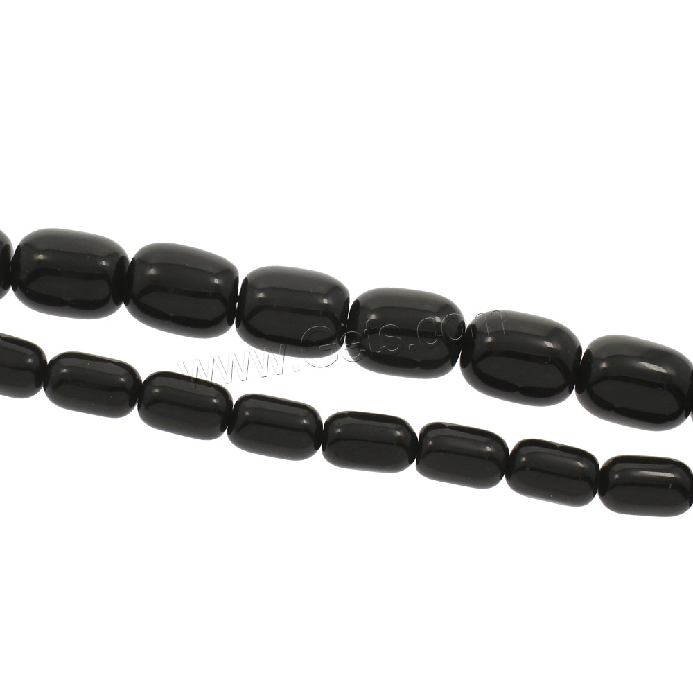 Schwarze Obsidian Perlen, Schwarzer Obsidian, natürlich, verschiedene Größen vorhanden, Bohrung:ca. 1mm, Länge:ca. 15.5 ZollInch, verkauft von Strang