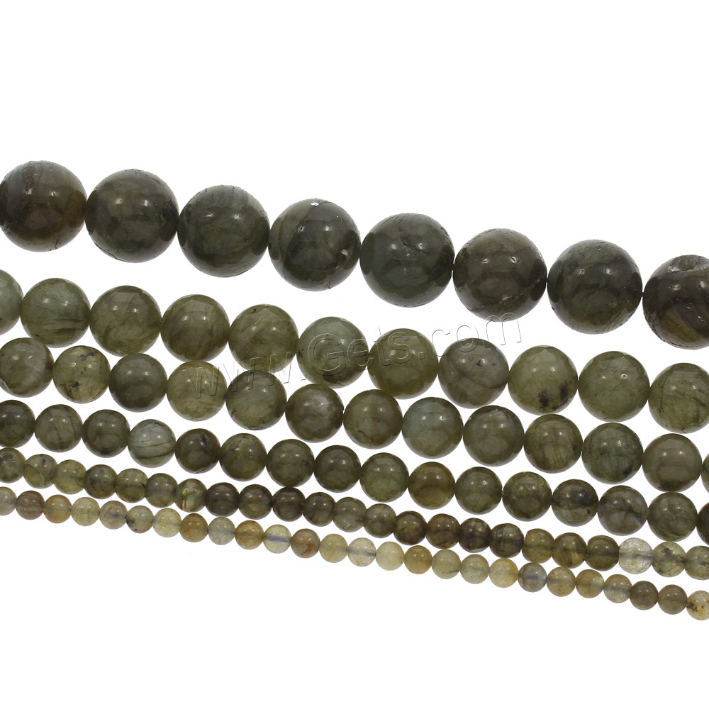Labradorite Beads, Round, different size for choice, Hole:Approx 1mm, Length:Approx 15.5 Inch, Sold By Strand