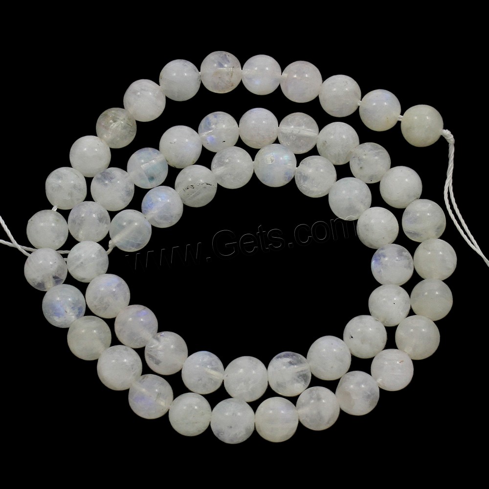 Natural Moonstone Beads, Blue Moonstone, Round, different size for choice, Hole:Approx 1mm, Length:Approx 15.5 Inch, Sold By Strand