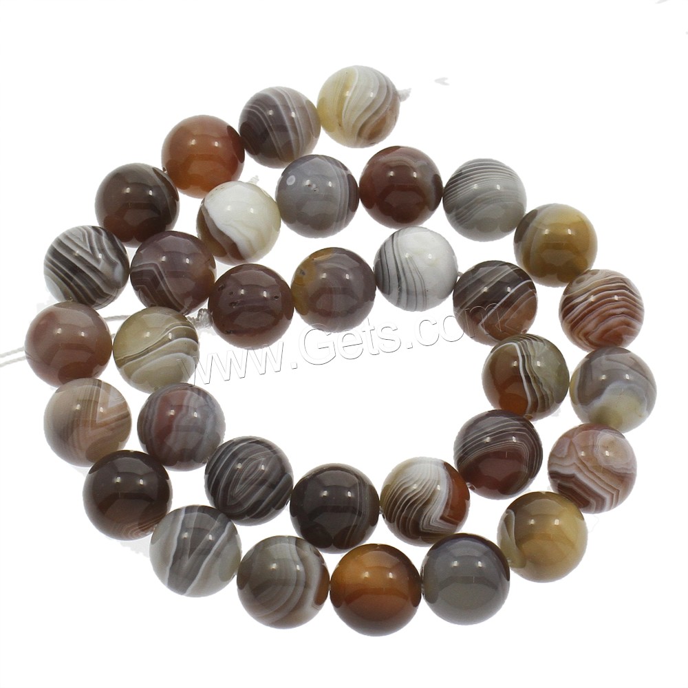 Natürliche Botswana Achat Perlen, rund, verschiedene Größen vorhanden, Bohrung:ca. 1mm, Länge:ca. 15.5 ZollInch, verkauft von Strang