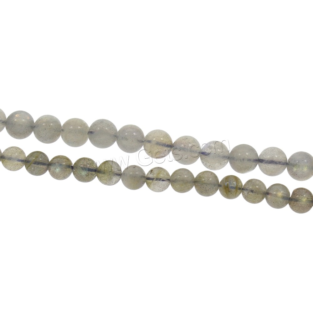 Perles en labradorite, Rond, naturel, normes différentes pour le choix, Trou:Environ 1mm, Longueur:Environ 15.5 pouce, Vendu par brin