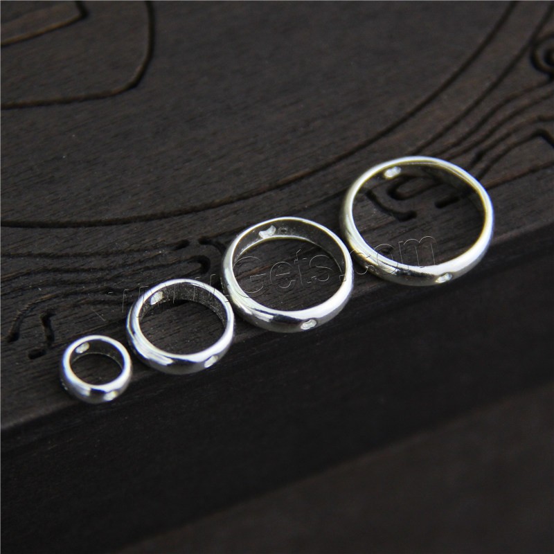 925 Sterling Silver Bracelet Findings, Donut, different size for choice, Hole:Approx 1mm, Sold By PC