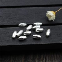 Sterling Silver Beads, 925 Sterling Silver, Oval Approx 1mm 