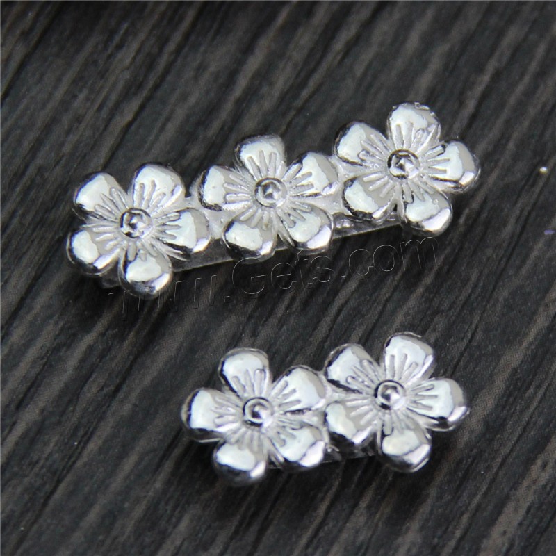 Sterling Silver Spacer Bar, 925 Sterling Silver, Flower, different size for choice, Sold By PC