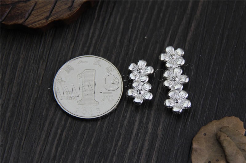Распорка из стерлингового серебра , Серебро 925 пробы, Форма цветка, разный размер для выбора, продается PC