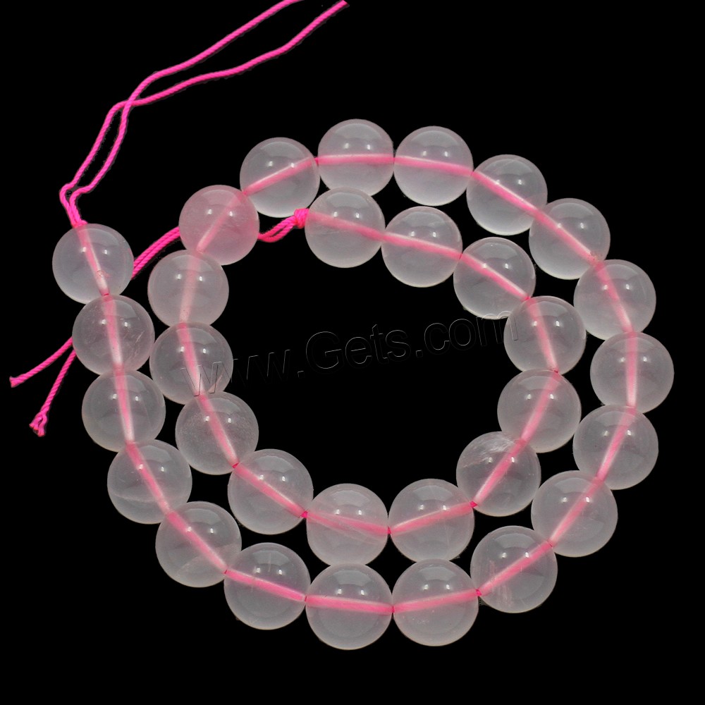 Natural Rose Quartz Beads, Round, Hole:Approx 1mm, Length:Approx 15.5 Inch, Sold By Strand