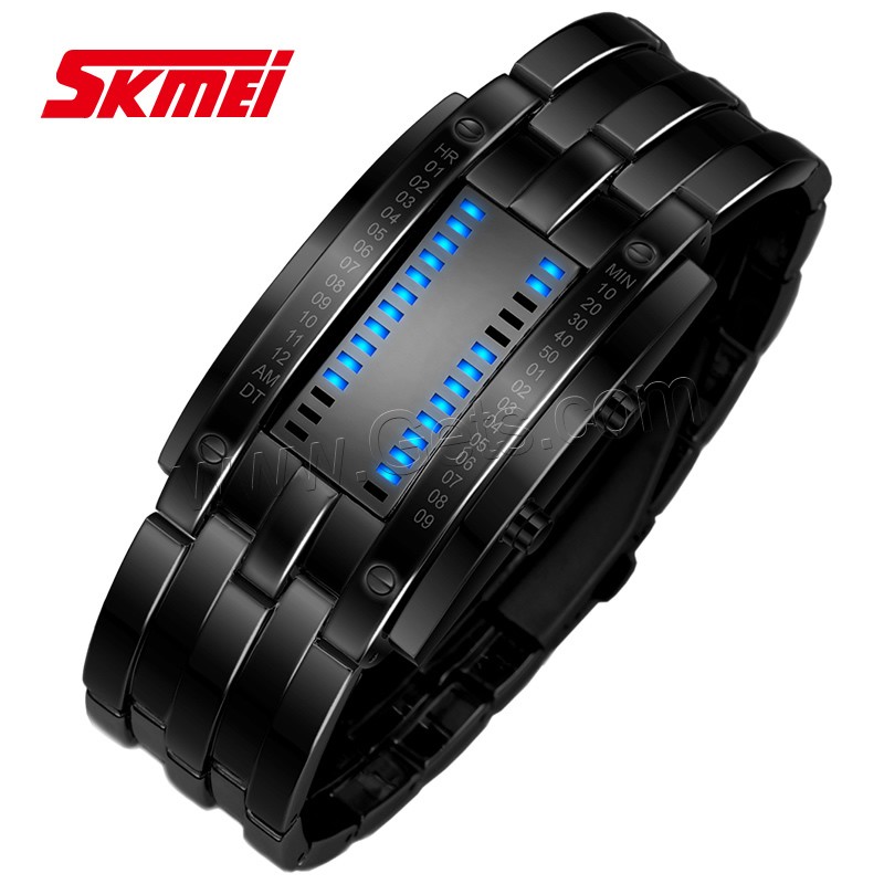 SKmei®  Unisex Jewelry Watch, Zinc Alloy, plated, different length for choice & LED & waterproof, more colors for choice, Sold By PC