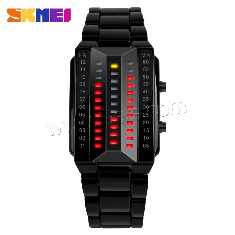 SKmei®  Unisex Jewelry Watch, Zinc Alloy, with Silicone, plated, different length for choice & LED & waterproof, more colors for choice, Sold By PC