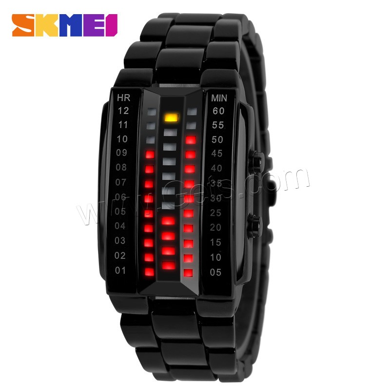 SKmei®  Unisex Jewelry Watch, Zinc Alloy, with Silicone, plated, different length for choice & LED & waterproof, more colors for choice, Sold By PC