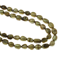 Barock kultivierten Süßwassersee Perlen, Natürliche kultivierte Süßwasserperlen, Keishi, 8-9mm, Bohrung:ca. 0.8mm, Länge:ca. 15.5 ZollInch, verkauft von Strang