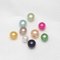 Potato Cultured Freshwater Pearl Beads, Slightly Round, no hole 7-8mm 