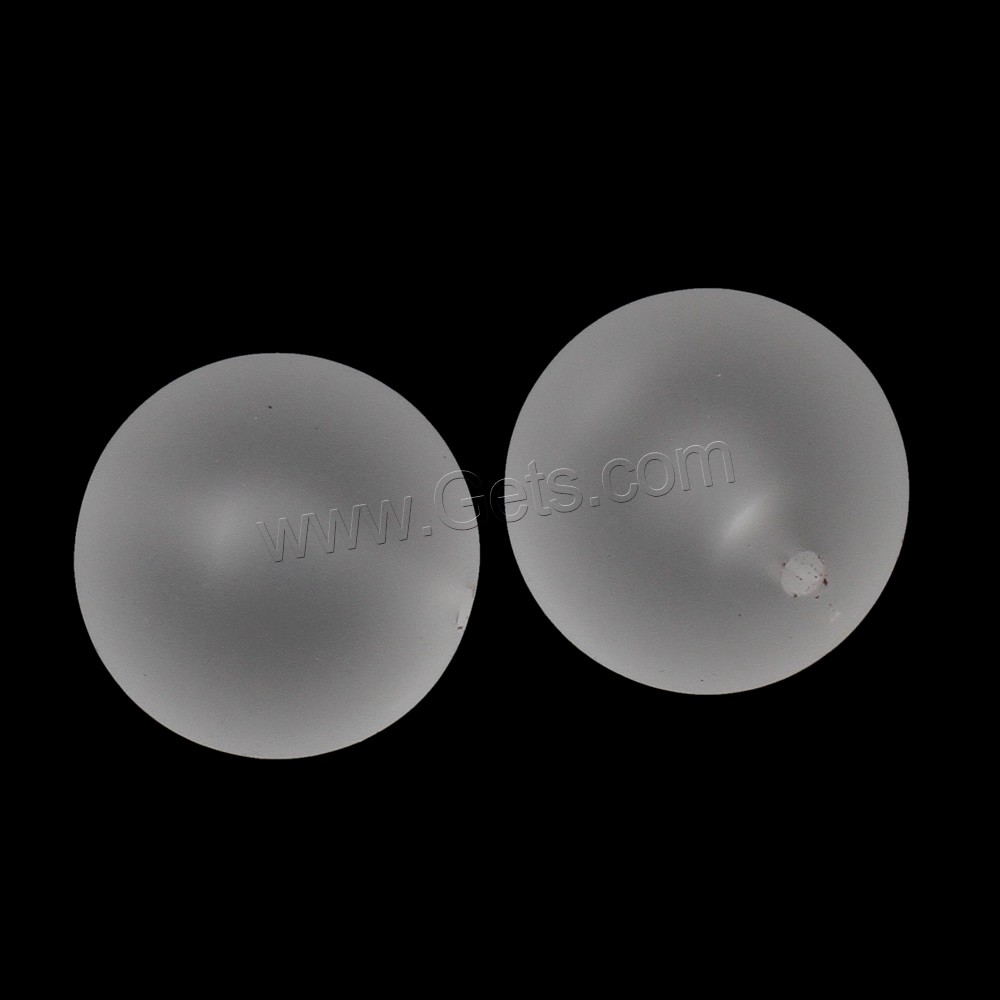 Gummierte Acryl-Perlen, Acryl, rund, verschiedene Größen vorhanden, weiß, Bohrung:ca. 1mm, verkauft von Tasche