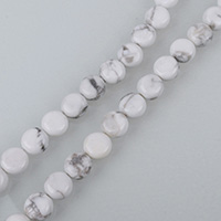 Natural White Turquoise Beads, Flat Round Approx 0.5-1.5mm Approx 16 Inch 