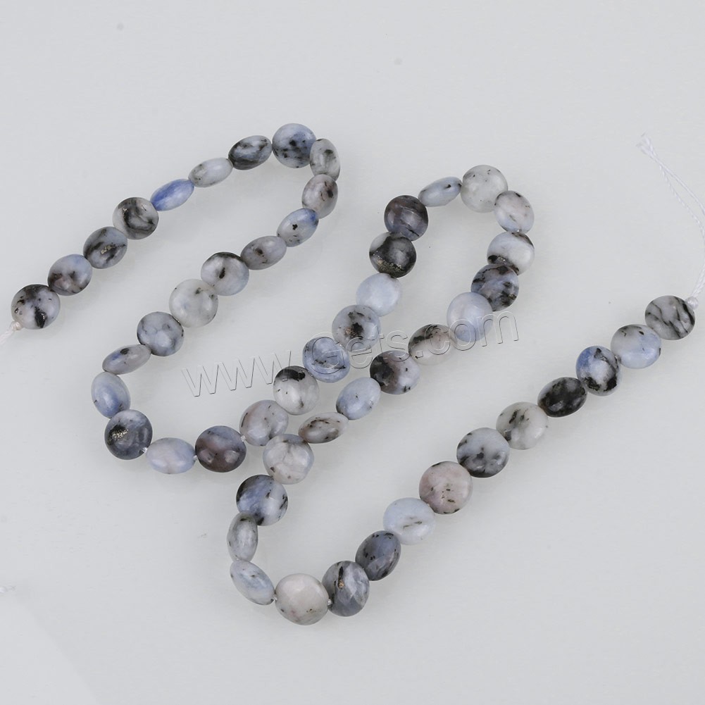 Blue Opal Beads, Flat Round, natural & different size for choice, Hole:Approx 0.5-1.5mm, Length:Approx 15.5 Inch, Sold By Strand